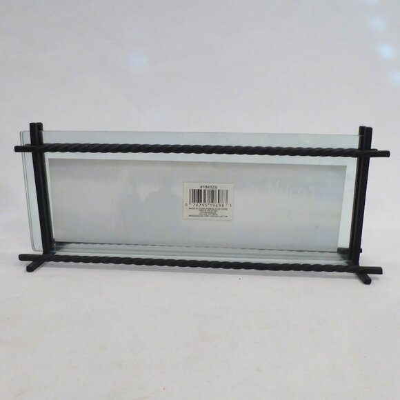 NEW PANORAMIC PHOTO FRAME TWISTED BLACK METAL & GLASS DECORATIVE PHOTO FRAME - Picture 4 of 13